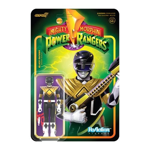 Mighty Morphin Power Rangers Black Ranger (Dragon Shield) 3 3/4-inch ReAction Figure