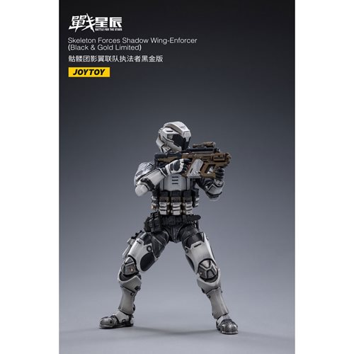 Joy Toy Skeleton Forces Shadow Wing-Enforcer Black and Gold Limited 1:18 Scale Action Figure