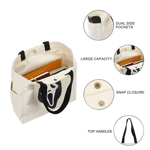 Ghost Face Canvas Tote Bag
