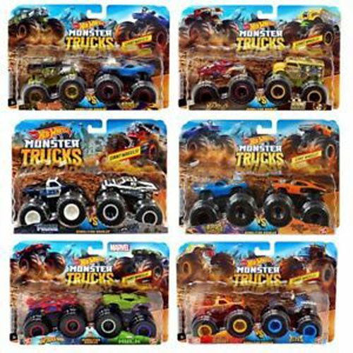 Hot Wheels Monster Trucks Demolition Doubles 1:64 Scale Vehicle 2-Pack 2024 Mix 4 Case of 8