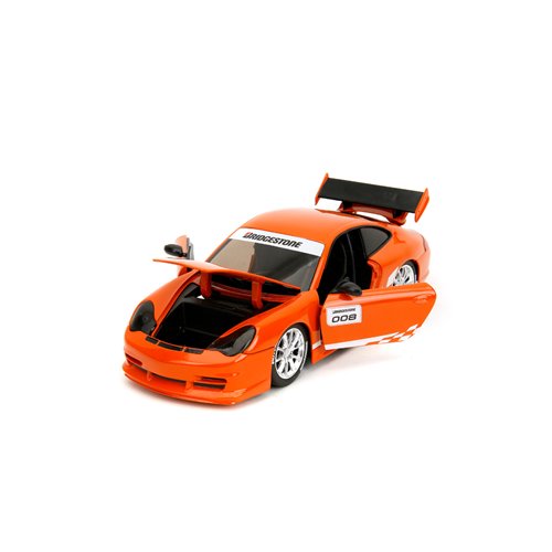 Hyper-Spec Porsche 911 GT3 RS 996 Glossy Orange 1:24 Scale Die-Cast Metal Vehicle