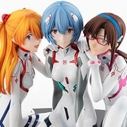 Evangelion: 3.0+1.0 Thrice Upon a Time Asuka/Rei/Mari Newtype Cover Version 1:8 Scale Statue Set of 3