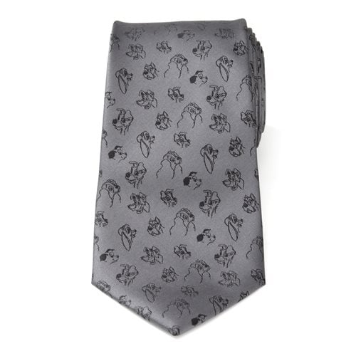 Disney Dogs Print Gray Men's Tie