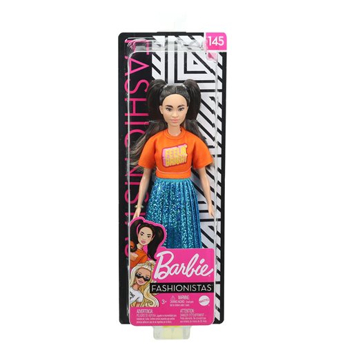 Barbie Fashionistas Doll #145 with Long Brunette Pigtails