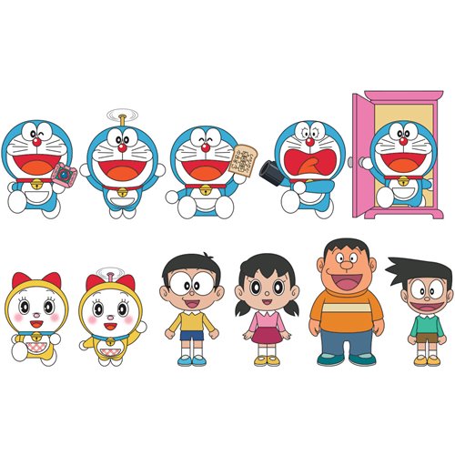 Doraemon 3D Foam Bag Clip Random 6-Pack