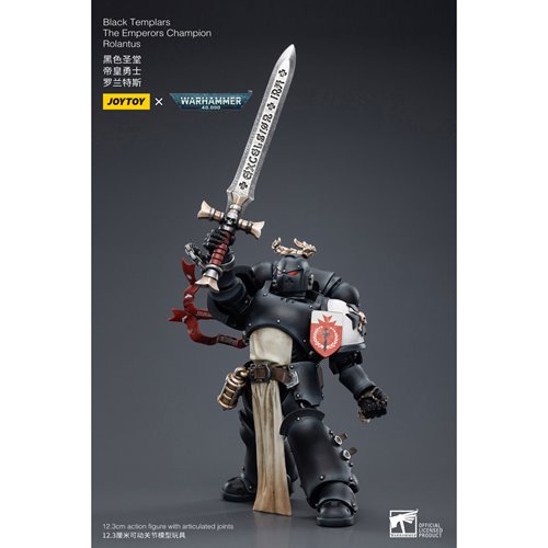 Joy Toy Warhammer 40,000 Black Templars The Emperors Champion Rolantus 1:18 Scale Action Figure