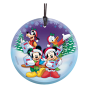 Mickey Mouse Christmas Carols Hanging StarFire Glass Print