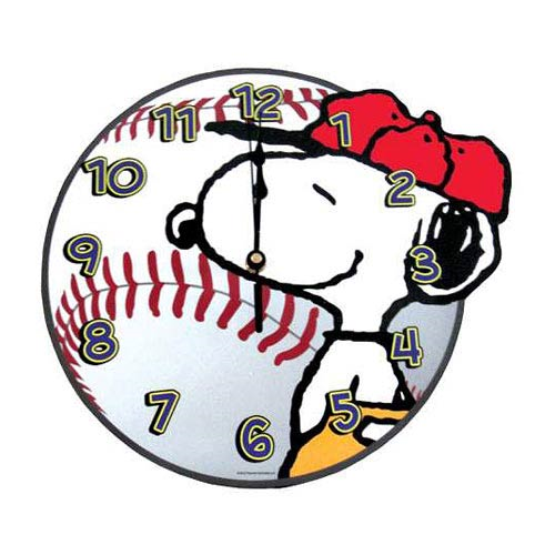 Peanuts Snoopy Baseball Wall Clock - Entertainment Earth