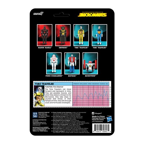 Micronauts Time Traveler (Translucent Yellow) 3 3/4-Inch ReAction+ Figure