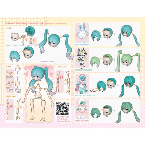 Vocaloid Hatsune Miku DaaLaMode Sweet Dreams Party Model Kit Figure Case of 6