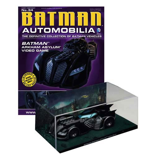 Batman Arkham Asylum Batmobile Die-Cast Vehicle with Collector Magazine