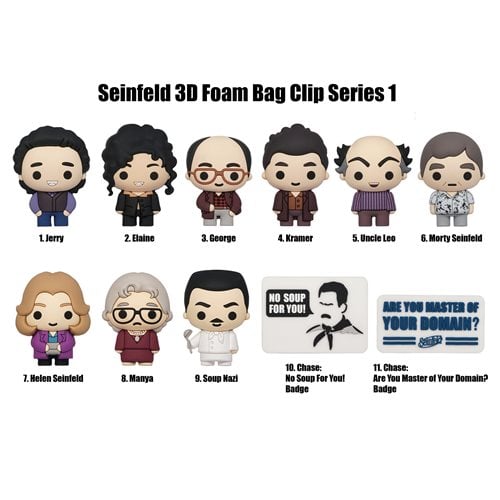 Seinfeld Figural Bag Clip Random 6-Pack