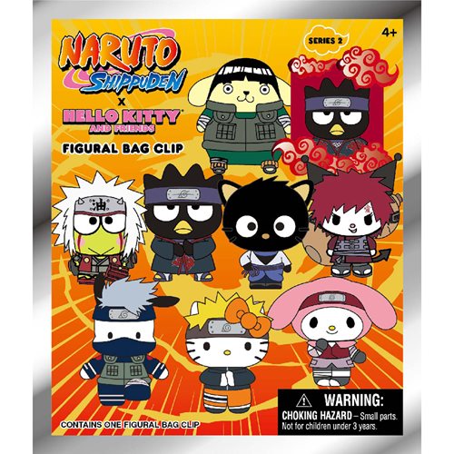 Hello Kitty x Naruto Series 2 3D Foam Bag Clip Random 6-Pack