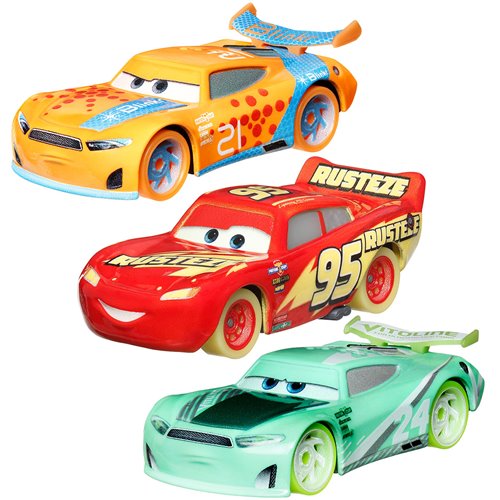 Cars Glow Racers 2025 Mix 1 Vehicle Case of 8