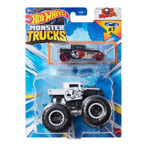Hot Wheels Monster Truck Plus Car 1:64 Scale Vehicle 2-Pack 2024 Mix 2 Case of 8