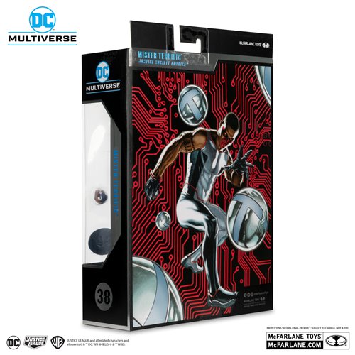 DC McFarlane Collector Edition Wave 11 #38 Mr. Terrific JSOA Red Platinum Edition 7-Inch Scale Actio