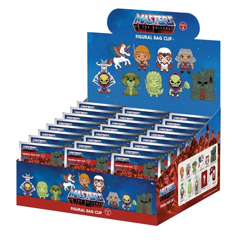 Masters of the Universe Series 3 3D Foam Bag Clip Display Case of 24