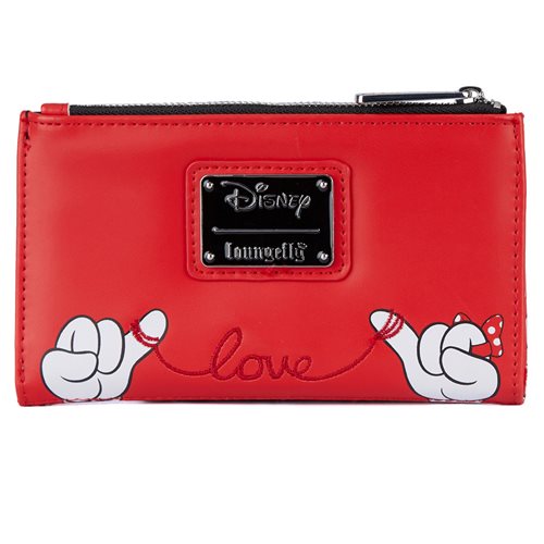 Mickey Mouse and Minnie Mouse Heart Hands Flap Wallet