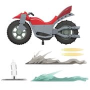 Teenage Mutant Ninja Turtles Ultimates Wave 14 Shell Cycle Vehicle