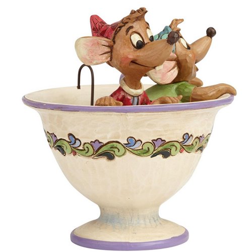Disney Traditions Cinderella Jaq and Gus Tea for Two Statue