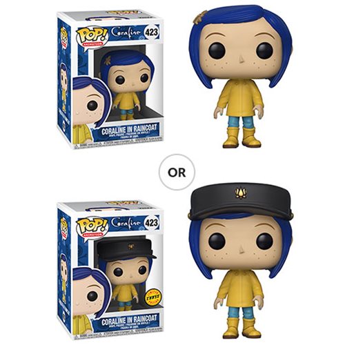 Funko POP Movies Coraline Coraline in Raincoat with #423 LIMITED CHASE EDITION 