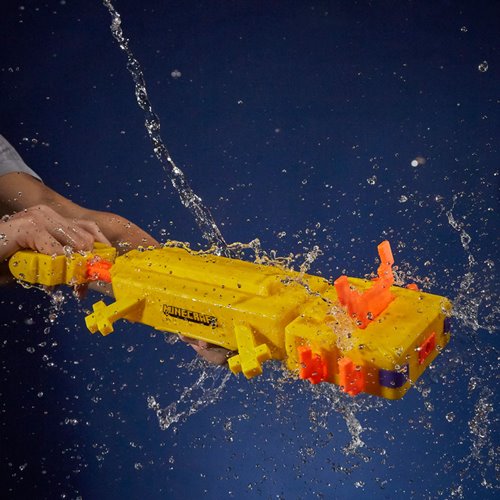 Minecraft Nerf Super Soaker Axolotl Water Blaster