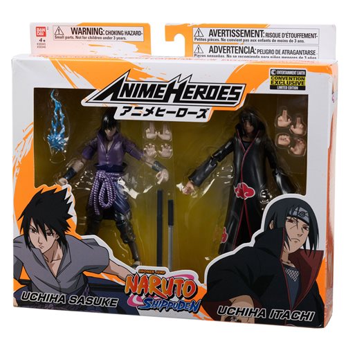Naruto: Shippuden Anime Heroes Itachi and Sasuke Uchiha Action Figure 2-Pack - Entertainment Earth E