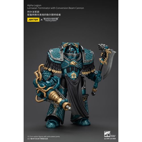 Joy Toy Warhammer The Horus Heresy Alpha Legion Lernaean Terminator with Conversion Beam Cannon 1:18