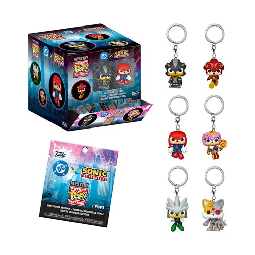 Justice League x Sonic the Hedgehog Funko Pocket Pop! Key Chain Display Case of 12