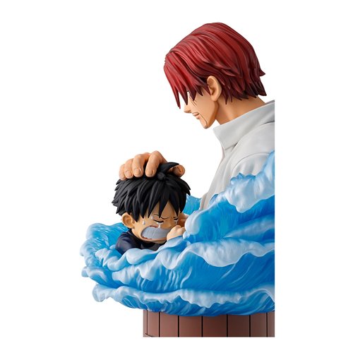 One Piece Shanks and Monkey D. Luffy Red Hair Pirates Ichibansho Statue
