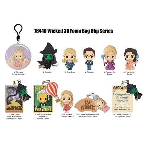 Wicked Series 3 3D Foam Bag Clip Random 6-Pack