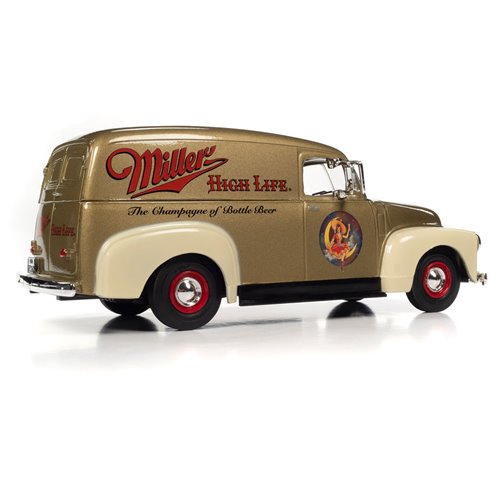 Miller High Life 1951 GMC Delivery Truck 1:24 Scale Die-Cast Metal Vehicle with Resin Miller Girl Fi
