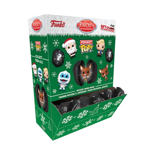 Rudolph the Red-Nosed Reindeer Coal Funko Pocket Pop! Mini-Figure Display Case of 12