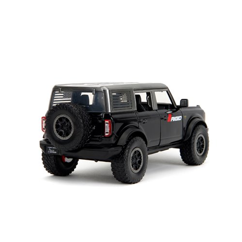 Just Trucks 2021 Ford Bronco 1:24 Scale Die-Cast Metal Vehicle with Tire Rack