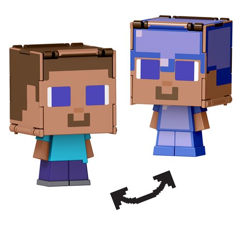 Minecraft Steve/Enchanted Armor Steve Flippin' Figs Action Figure