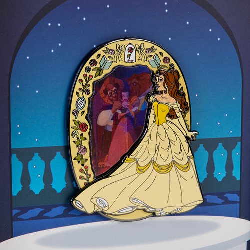 Beauty and The Beast Belle Lenticular 3 Inch Collector Box Pin