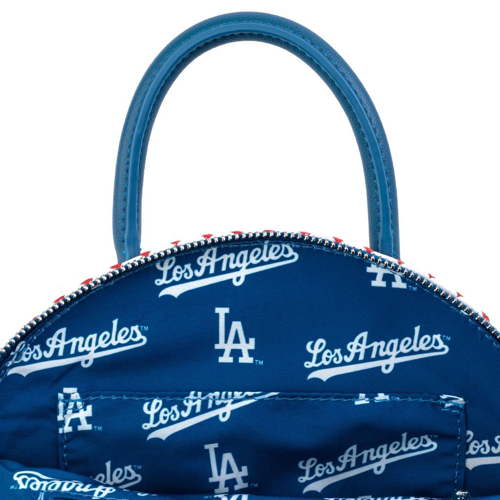 MLB Los Angeles Dodgers Mesh Round Retro Bowler Bag Purse