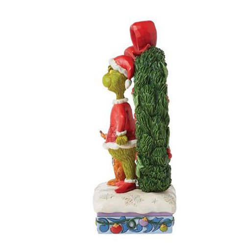 Dr. Seuss Grinch & Max in Wreath By Jim Shore Statue