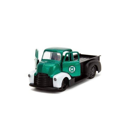 Green Lantern Hollywood Rides 1952 Chevrolet COE Pickup 1:32 Scale Die-Cast Metal Vehicle with Figur