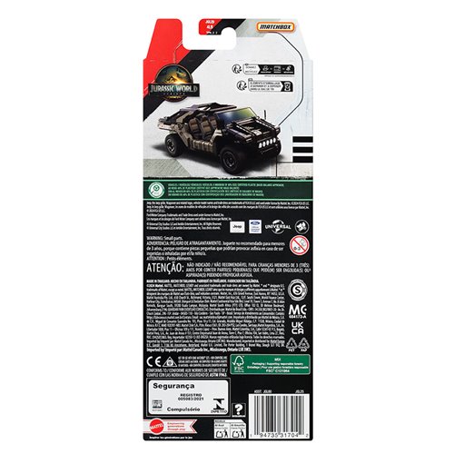 Matchbox Jurassic World 5-Pack 2025 Mix 1A Case of 12