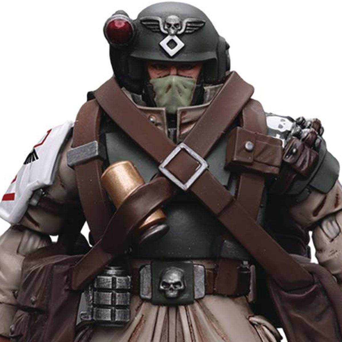 JoyToy Warhammer 40K Astra Militarum Cadian Command Squad Veteran with  Medi-pack » Joytoy Figure