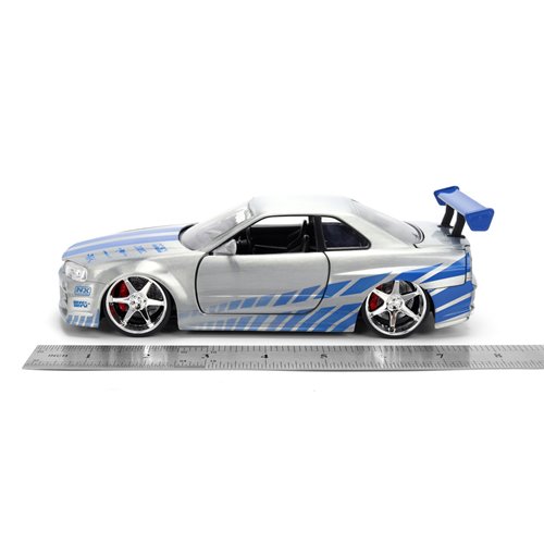 Fast and the Furious 25th Anniversary Brian's Nissan Skyline GT-R R34 1:24 Scale Die-Cast Metal Vehi