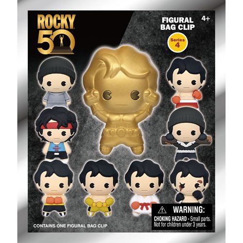 Rocky 50th Anniversary Series 4 3D Foam Bag Clip Display Case of 24
