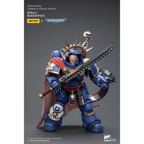 Joy Toy Warhammer 40,000 Ultramarines Captain in Gravis Armour 1:18 Scale Action Figure