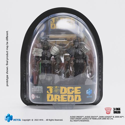 Judge Dredd vs. Death Black and White 1:18 Action Figure 2-Pack - San Diego Comic-Con 2022 Previews