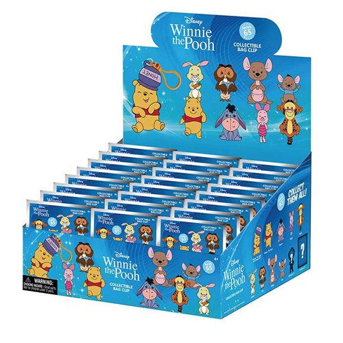 Winnie the Pooh Series 2 3D Foam Bag Clip Random 6-Pack