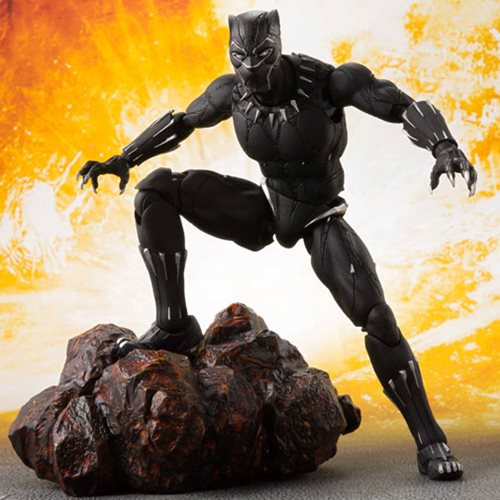 Avengers: Infinity War Black Panther and Tamashii Effect Rock SH Figuarts Action Figure