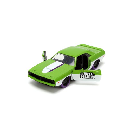 She-Hulk Hollywood Rides 1973 Plymouth Barracuda 1:32 Scale Die-Cast Metal Vehicle with Figure