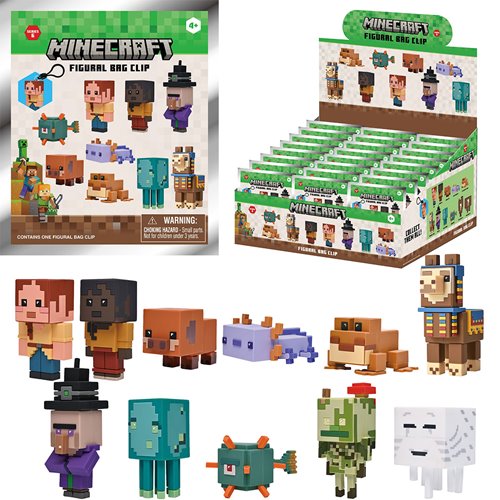 Minecraft Series 6 3D Foam Bag Clip Random 6-Pack