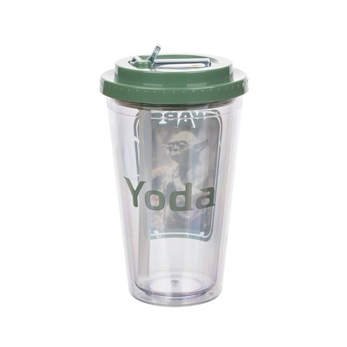 Star Wars Yoda 16 oz. Flip Straw Acrylic Cup